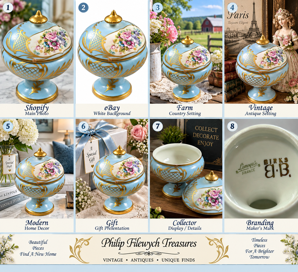 BD-66--Antique Bernardaud B & Co Limoges France Porcelain Candlestick – French Fine Porcelain