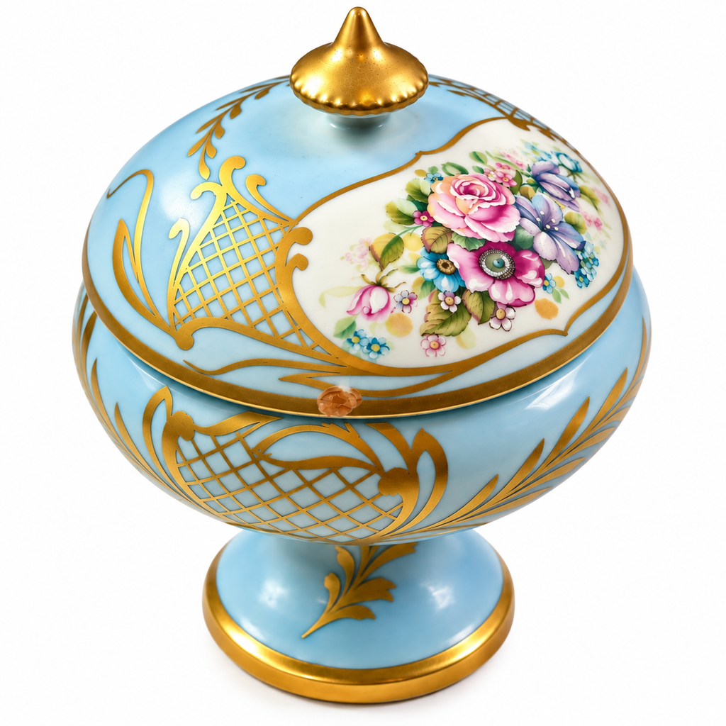 BD-66--Antique Bernardaud B & Co Limoges France Porcelain Candlestick – French Fine Porcelain