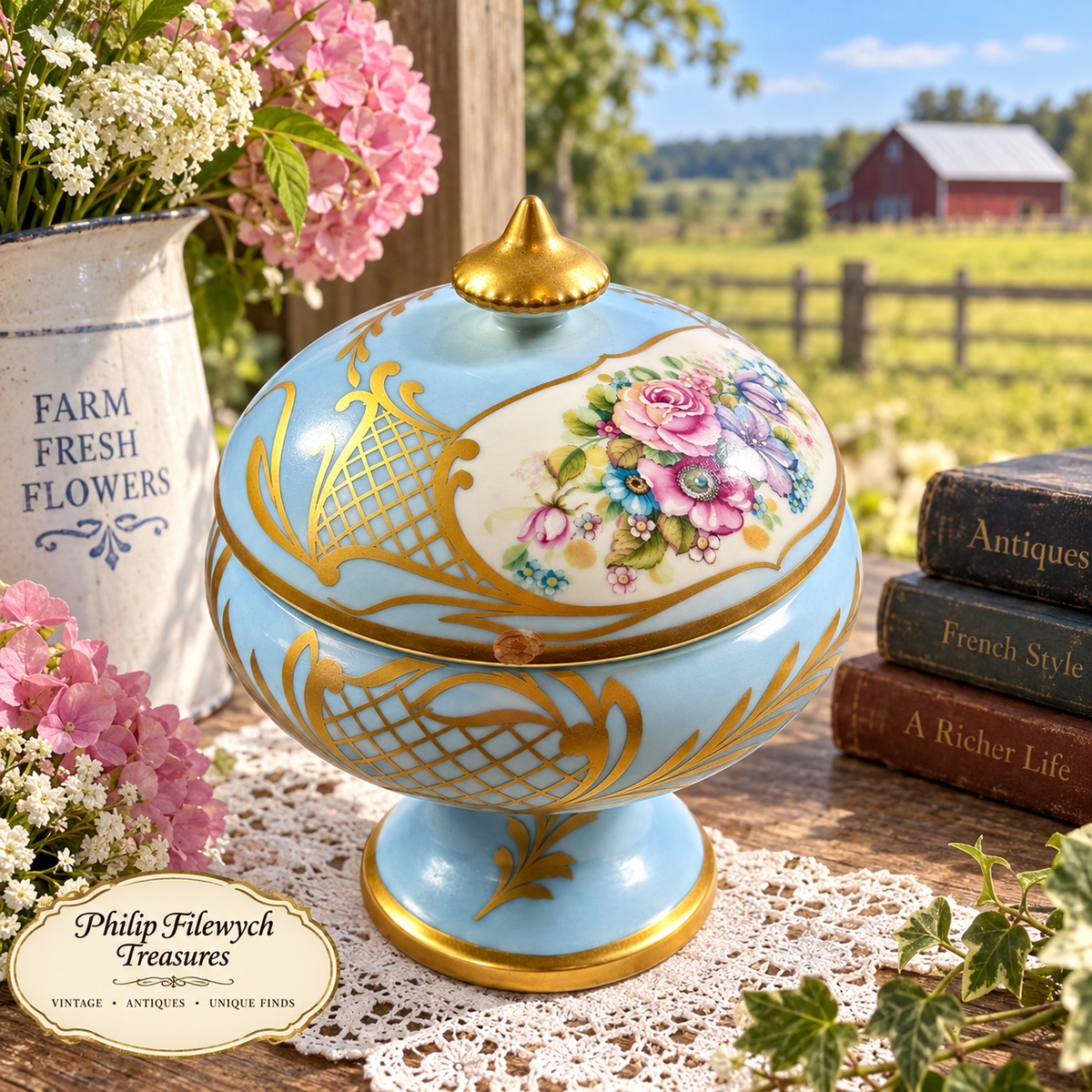 BD-66--Antique Bernardaud B & Co Limoges France Porcelain Candlestick – French Fine Porcelain