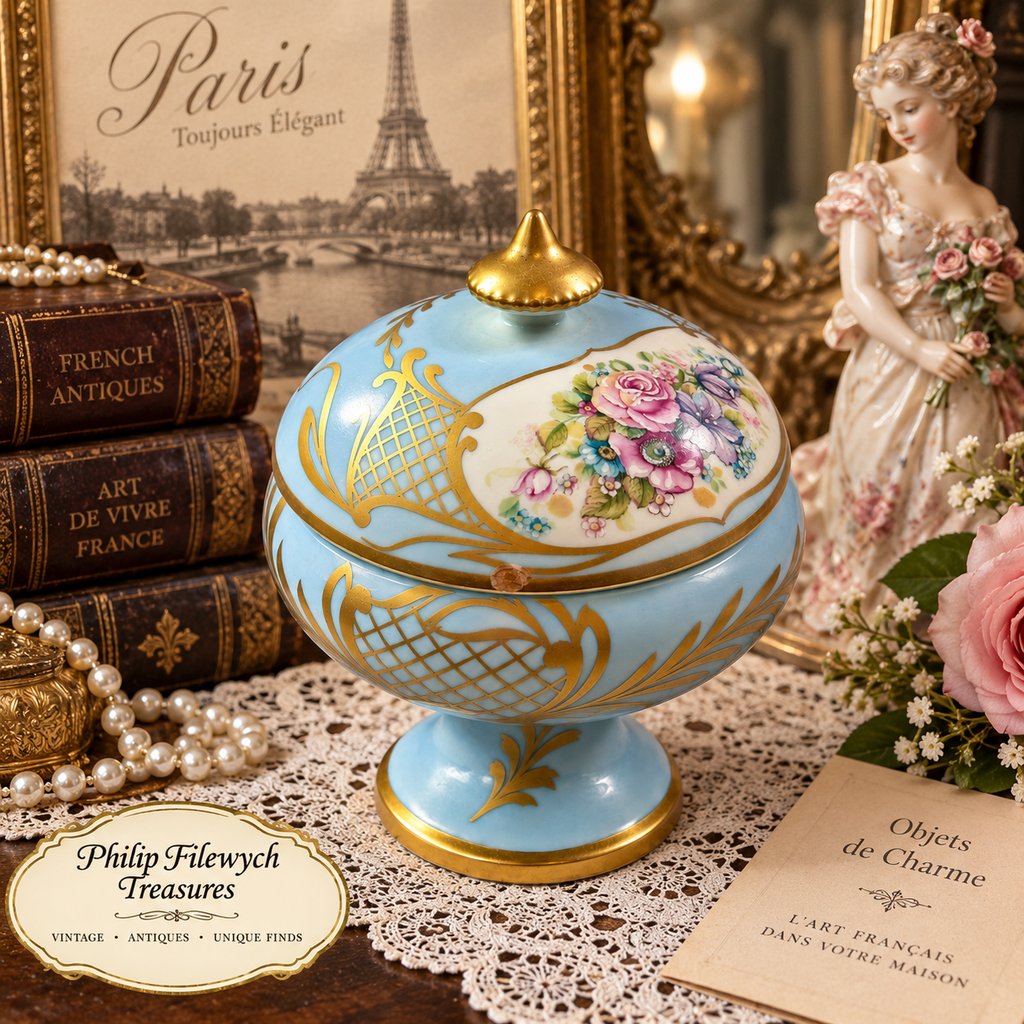 BD-66--Antique Bernardaud B & Co Limoges France Porcelain Candlestick – French Fine Porcelain