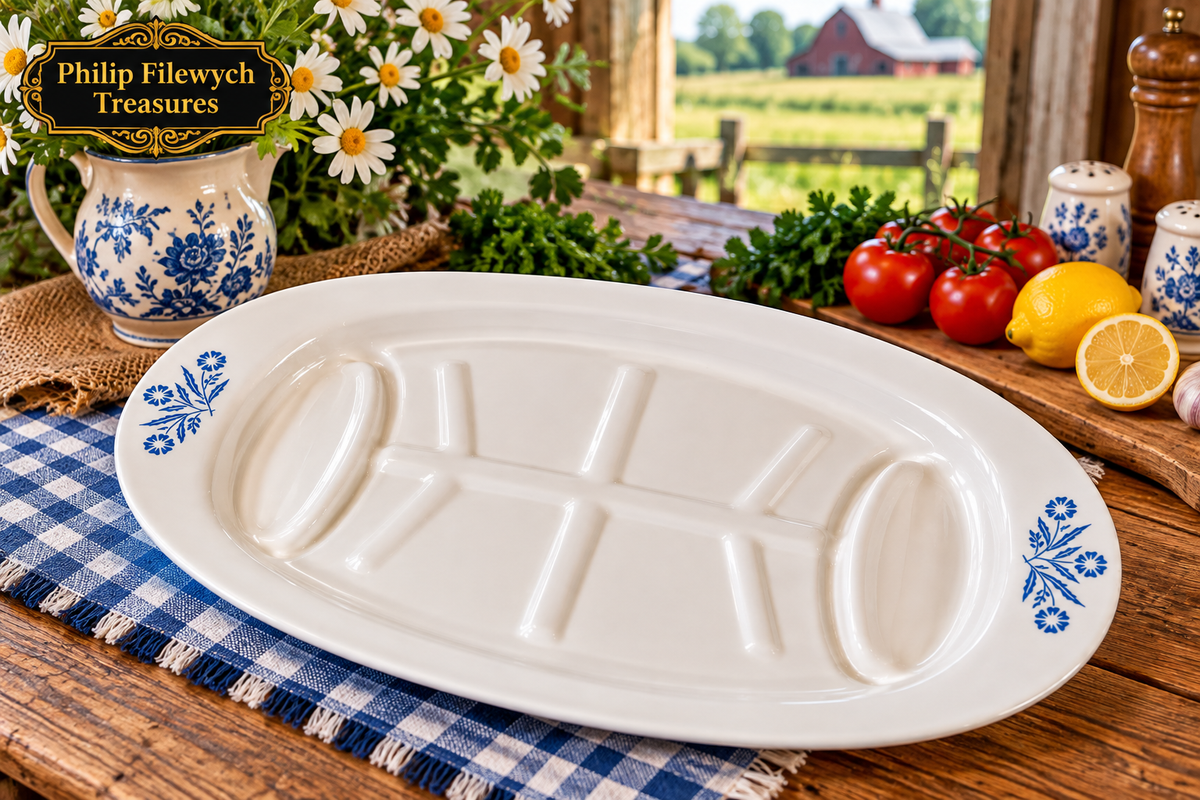 — BDP-02 baking dish platter displayed in a farmhouse setting.