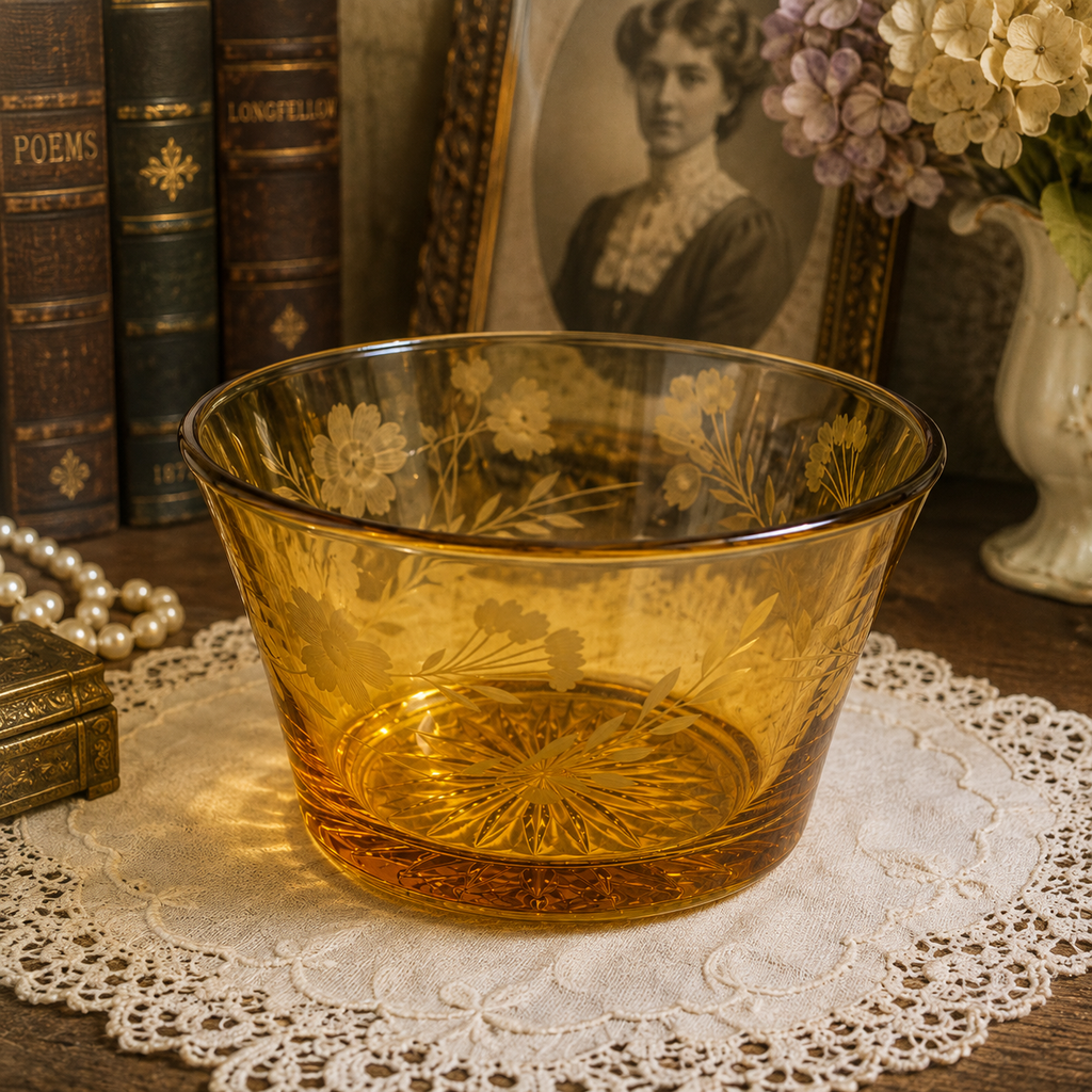 CD-60--Pink Glass Serving Bowl – Small Vintage Dessert Fruit Bowl – 4 Inch Collectible Glassware