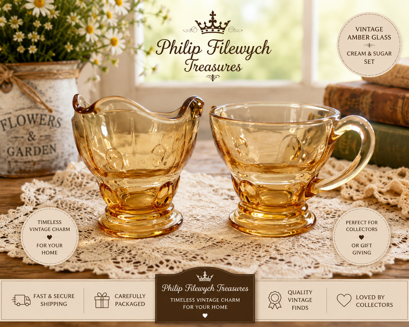 CA-76--Vintage Pink Pressed Glass Creamer & Sugar Set – Mid-Century Pedestal Glassware