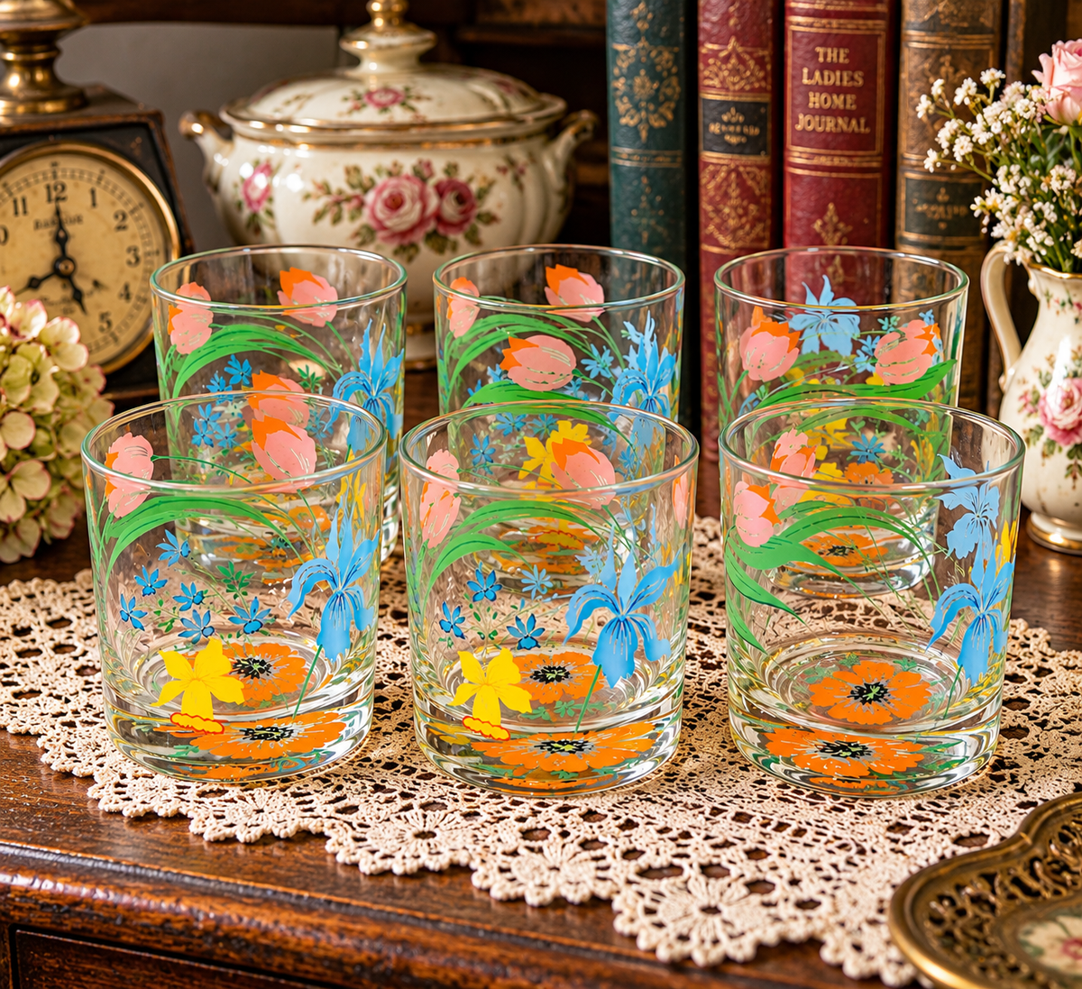 GJ-10 vintage glass collectible displayed in a modern home setting