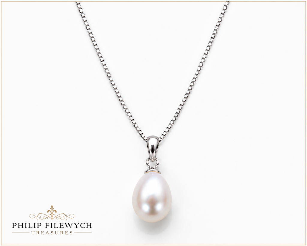 Pearl-05--Pink Freshwater Cultured Pearl Necklace – 5mm Pearls – 24 Inch