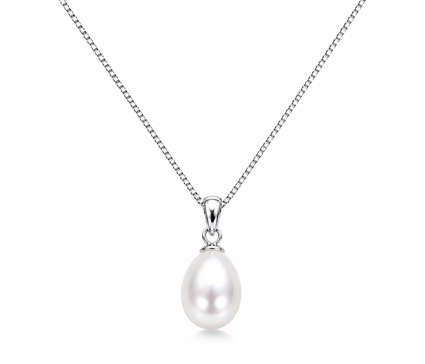 Pearl-05--Pink Freshwater Cultured Pearl Necklace – 5mm Pearls – 24 Inch