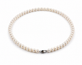 Pearl-09--Natural Freshwater Pearl Necklace 5.5mm AAAA White Pearls 18" Sterling Silver Clasp