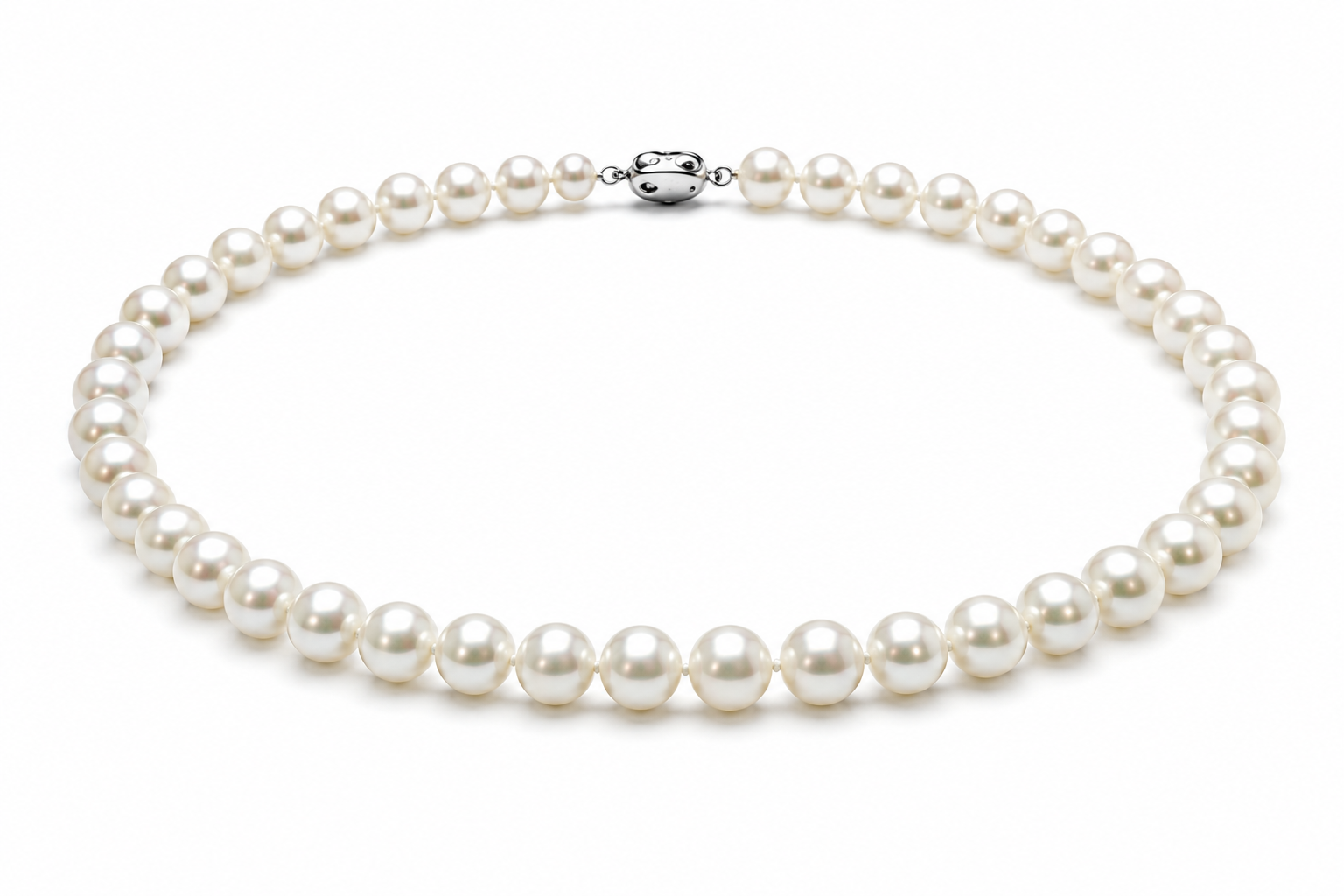 Pearl-11--Akoya Pearl Necklace 11–12mm AAAA++ 18" Genuine Pearls 925 Silver Clasp with Certificate