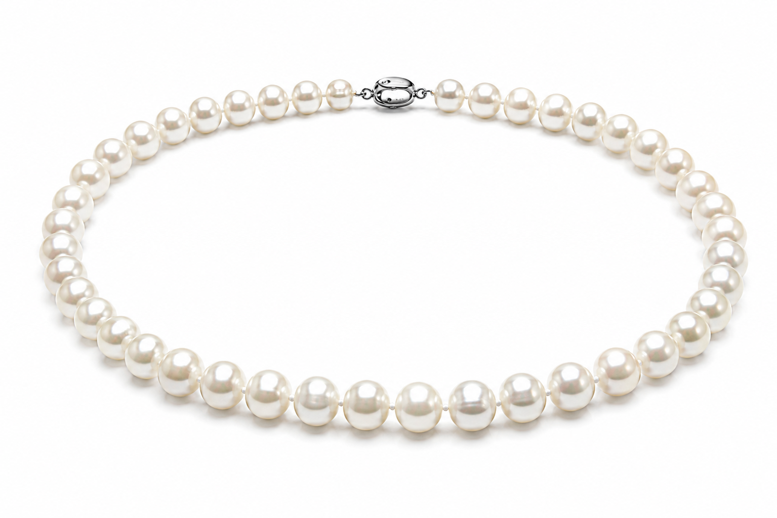 Pearl-11--Akoya Pearl Necklace 11–12mm AAAA++ 18" Genuine Pearls 925 Silver Clasp with Certificate