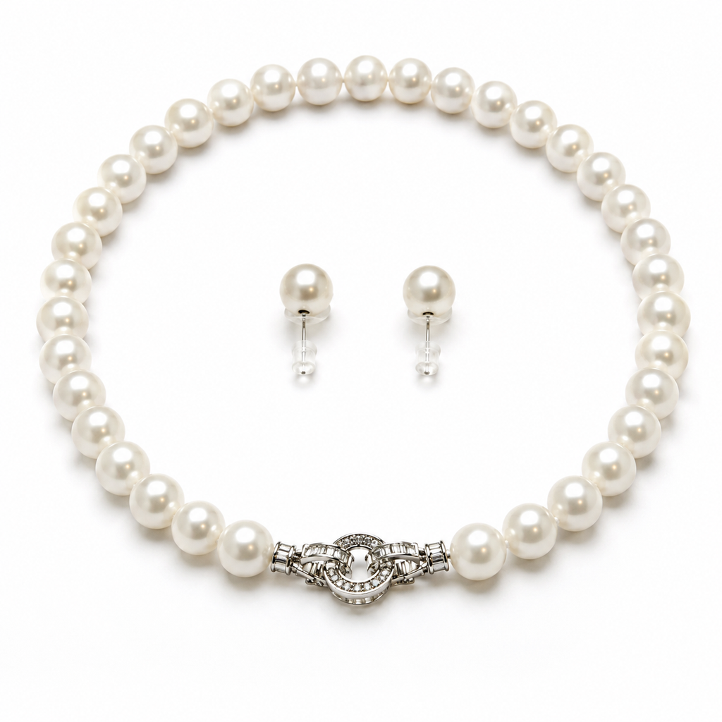 Pearl-20--Natural Freshwater Pearl Necklace 18in 6–7mm AAAA Classic White Pearl Jewelry Gift