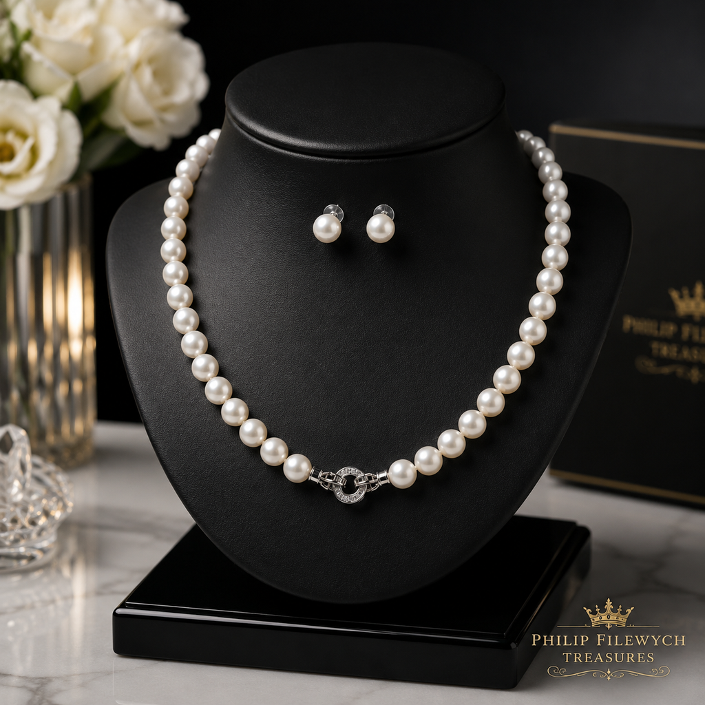Pearl-20--Natural Freshwater Pearl Necklace 18in 6–7mm AAAA Classic White Pearl Jewelry Gift