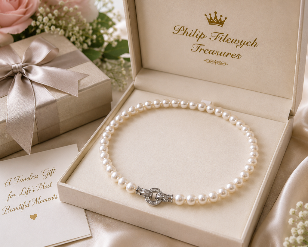 Pearl-37--AAAA 8–9mm Japanese Akoya Pearl Necklace 16" 925 Sterling Silver Clasp RWBUY Certified