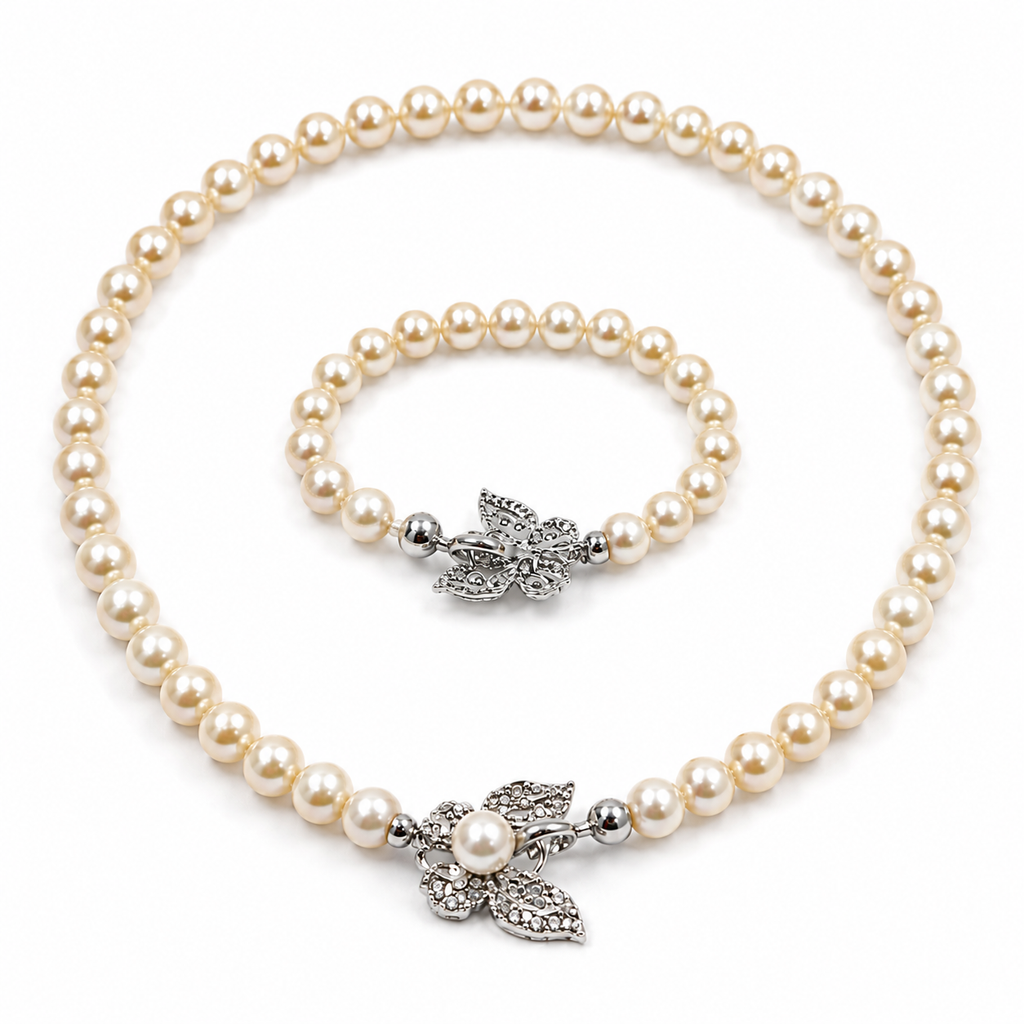 Pearl-17--Akoya Pearl Necklace 9–10mm AAAA Quality 16" Genuine Pearls 46g with Certificate