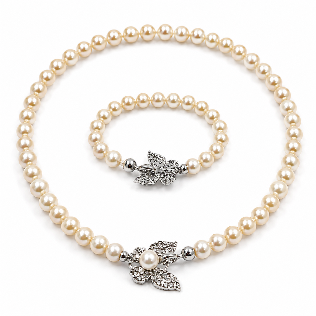 Pearl-17--Akoya Pearl Necklace 9–10mm AAAA Quality 16" Genuine Pearls 46g with Certificate