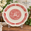 Plate-07--Vintage Syracuse China Strawberry Hill 9" Plate Pink Red Floral Restaurant Ware USA