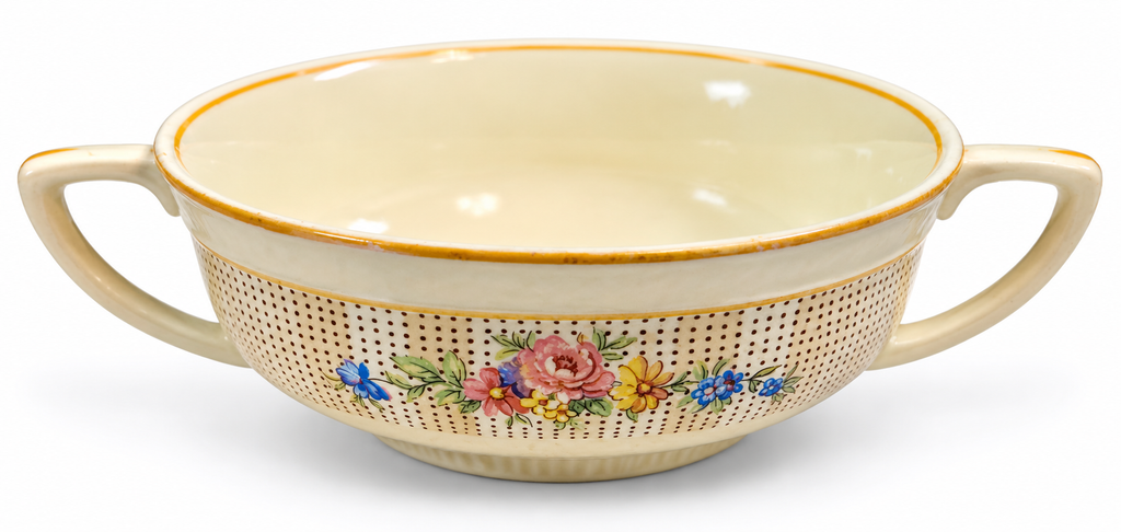 SC-25 vintage E.G. Meakin Sunshine soup cup with floral pattern by Philip Filewych Treasures
