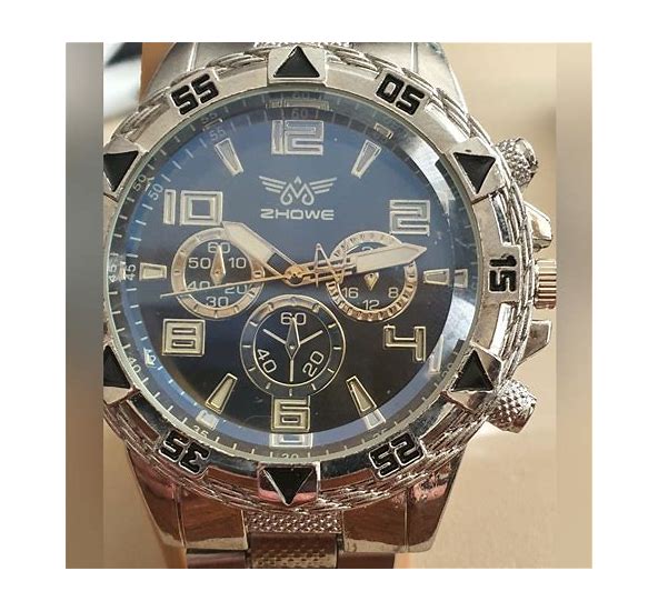 WA-04-Quart-Luxury ZHOWE GA6539 Men's Quartz Watch Silver Black Dial Calendar Business Fashion Wristwatch