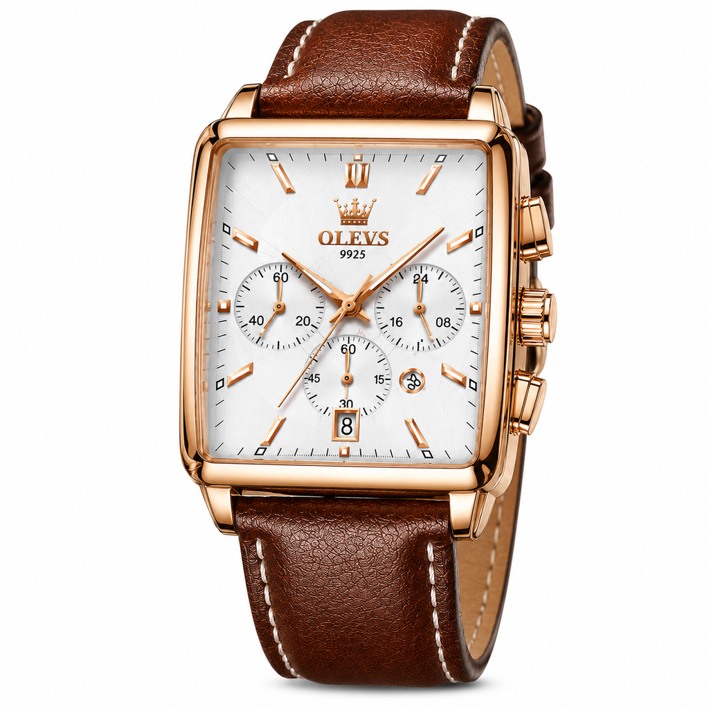WA-12--OLEVS Men's Luxury Square Watch Model 9925