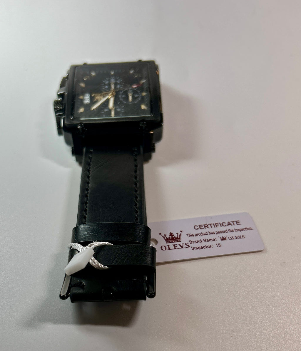 WA-13--OLEVS Men's Luxury Square Chronograph Quartz Watch Model 9925
