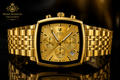 WA-22--JSDUN 8864 Men's Luxury Automatic Mechanical Gold-Plated Watch 40mm