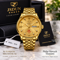 WA-33--JSDUN 8939 Men's Automatic Mechanical Gold Tone Luxury Watch 40mm