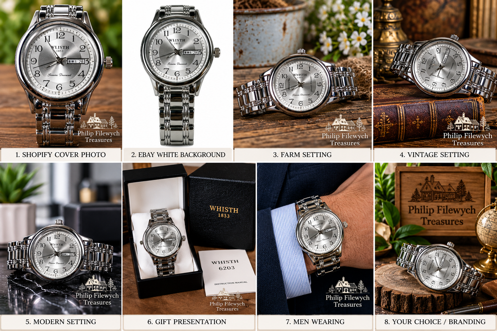 WA-39 Whisth men's quartz watch with calendar and week display by Philip Filewych