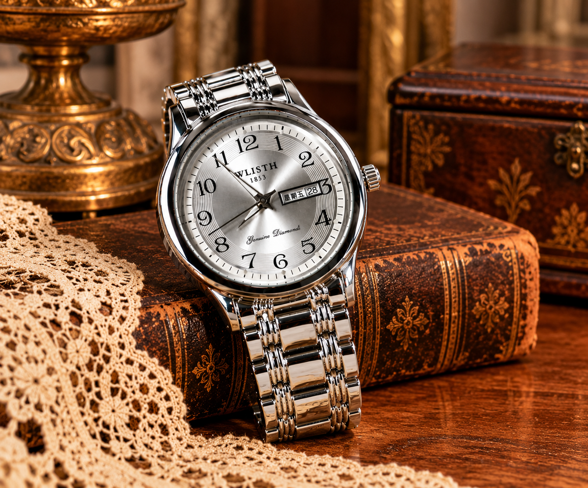 WA-39 Whisth men's watch displayed in an elegant vintage setting